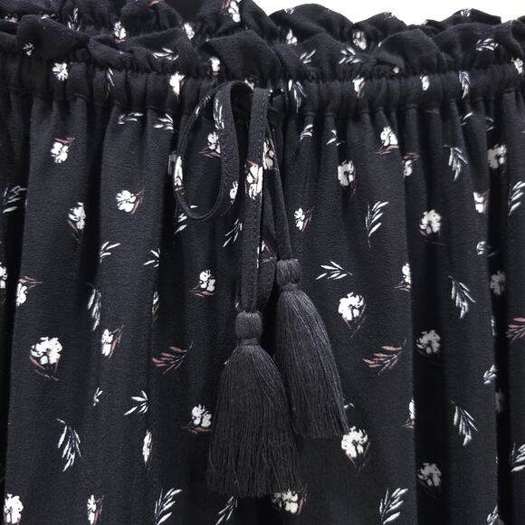 GARNET HILL Skirt Sz M Essential Paper Bag Waist Ditzy Floral Skater Cottagecore - Picture 5 of 9